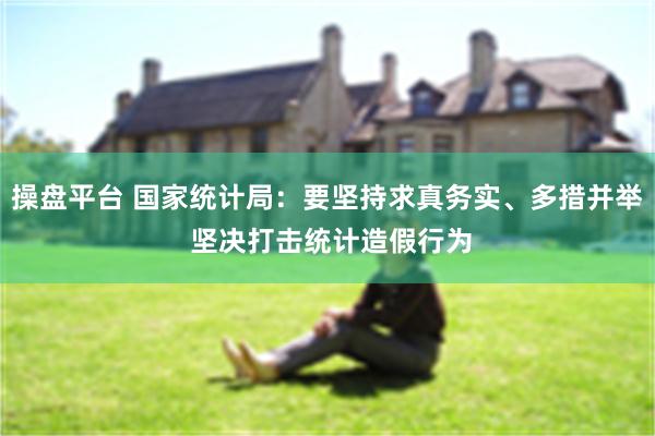 操盘平台 国家统计局：要坚持求真务实、多措并举 坚决打击统计造假行为