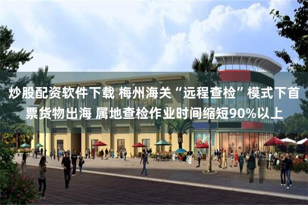炒股配资软件下载 梅州海关“远程查检”模式下首票货物出海 属地查检作业时间缩短90%以上
