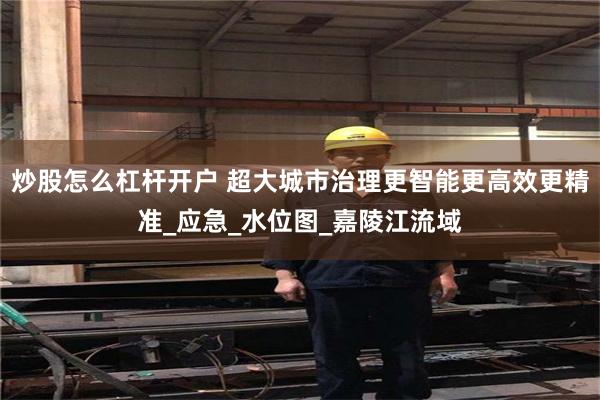 炒股怎么杠杆开户 超大城市治理更智能更高效更精准_应急_水位图_嘉陵江流域