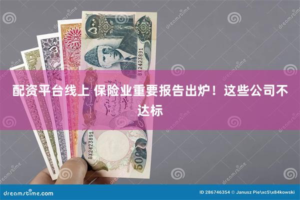 配资平台线上 保险业重要报告出炉！这些公司不达标