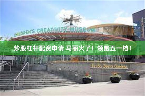 炒股杠杆配资申请 马丽火了！领跑五一档！