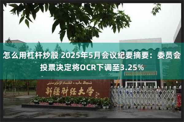 怎么用杠杆炒股 2025年5月会议纪要摘要：委员会投票决定将OCR下调至3.25%