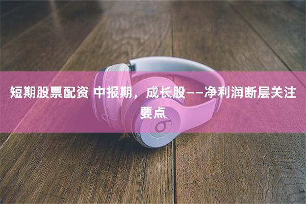短期股票配资 中报期，成长股——净利润断层关注要点